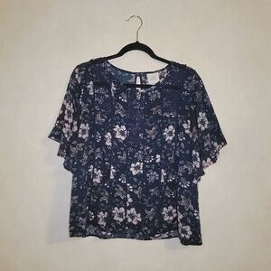 Knox Rose Flutter Sleeve Blouse